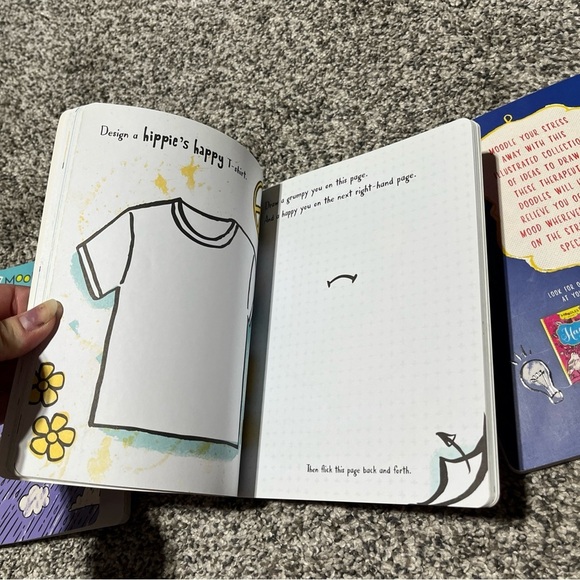 Set of 3 Moodles Books Grumpy, Happy & Stressed Doodle Your Mood Coloring Books - Picture 5 of 8